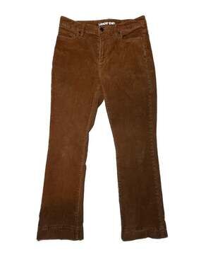 Lands' End Women's Mid-Rise Brown Corduroy Pants